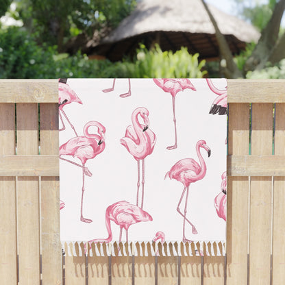 Boho Beach Boulder Cloth - Fab Flamingos Design