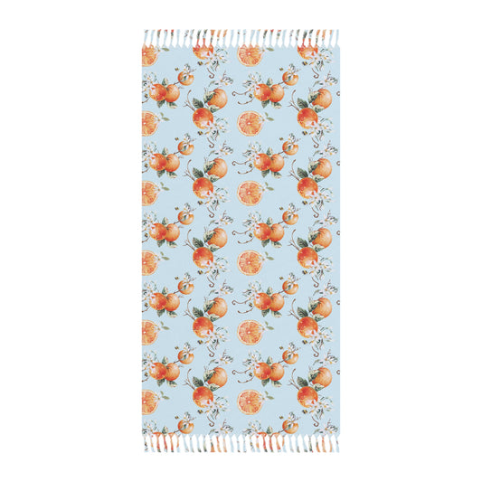 Boho Beach Boulder Cloth - Orange Crush Design