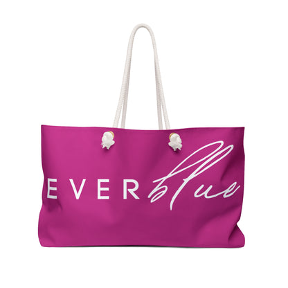 Weekender Bag - 'Everblue' Brandmark Logo Hot Pink Design