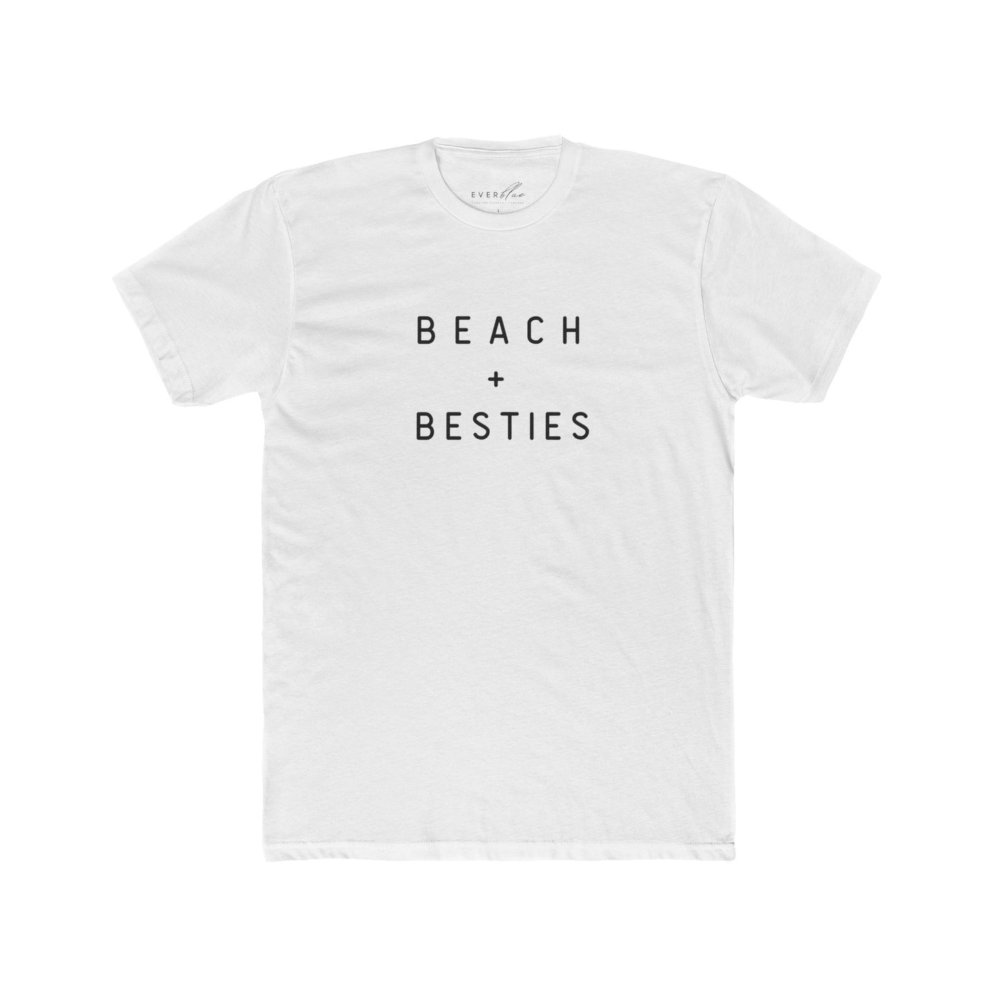 Beach + Besties Unisex Cotton Crew Tee - Casual Summer Shirt