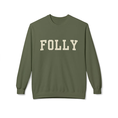 Coastal Collegiate Comfort: The Softstyle Folly Crewneck