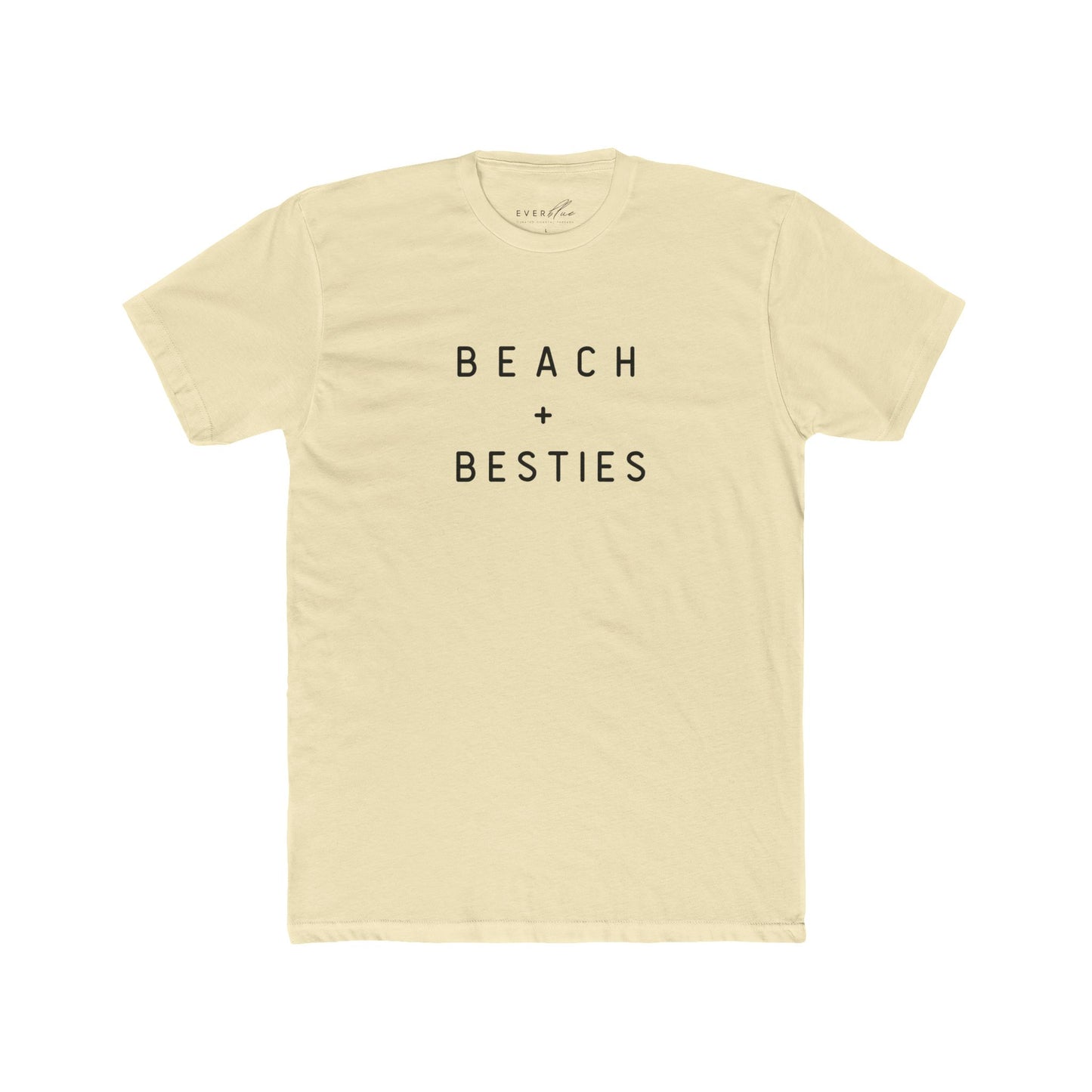 Beach + Besties Unisex Cotton Crew Tee - Casual Summer Shirt