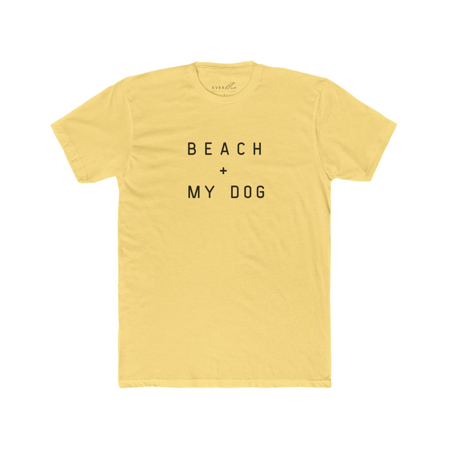 Beach + My Dog Unisex Cotton Crew Tee - Casual Summer Shirt