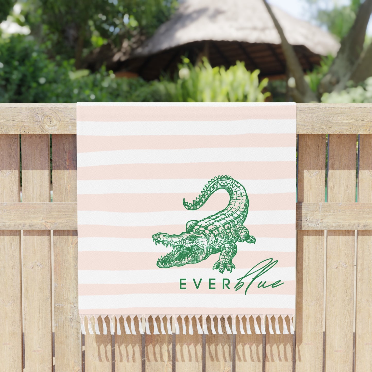 Boho Beach Boulder Cloth - Crocodile Design