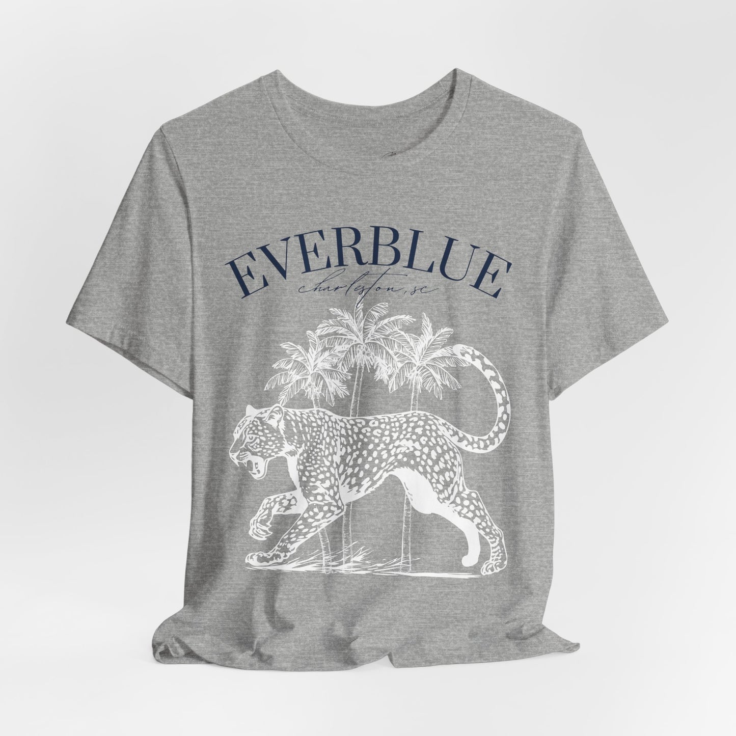 Vintage Cheetah & Palms Tee – Everblue Charleston Edition