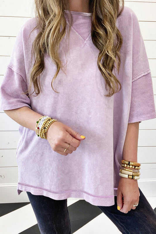 Mineral Wash Oversized Tee – Effortless Coastal Cool