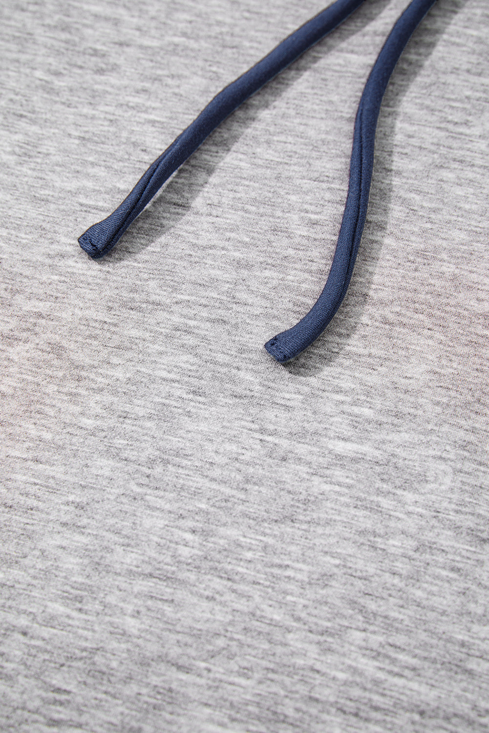 Light Grey Colorblock Hoodie – Patchwork Drawstring Pullover
