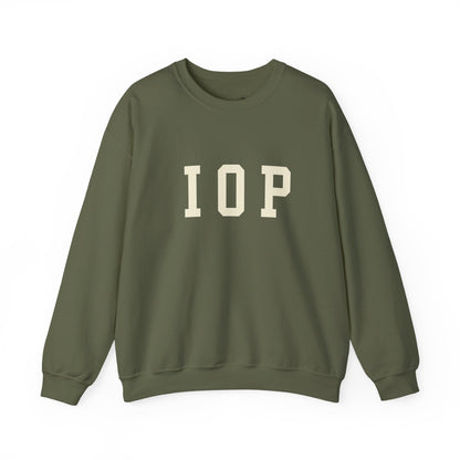 Coastal Collegiate Comfort: The Softstyle IOP Crewneck