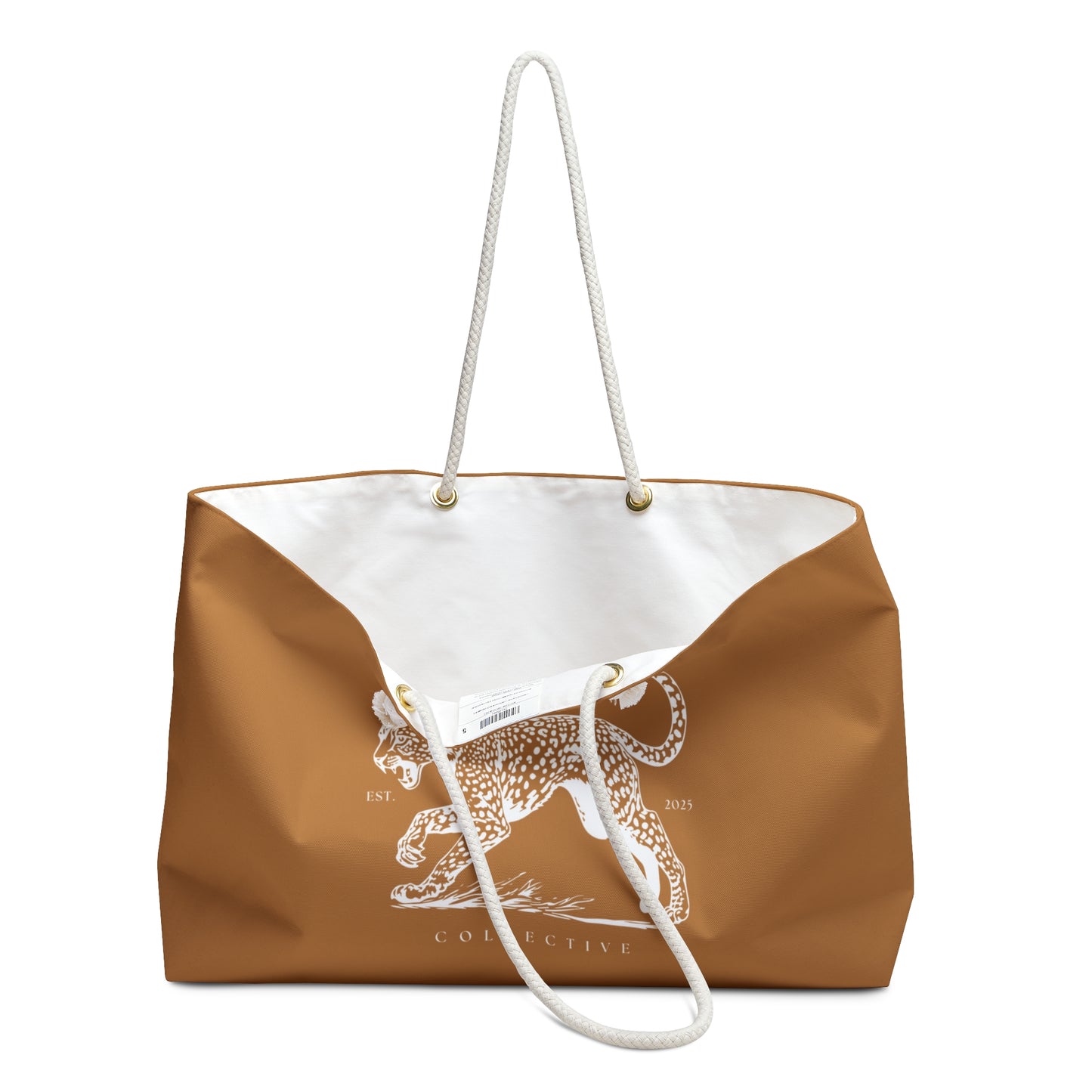 Cheetah Palm Weekender Bag - Caramel