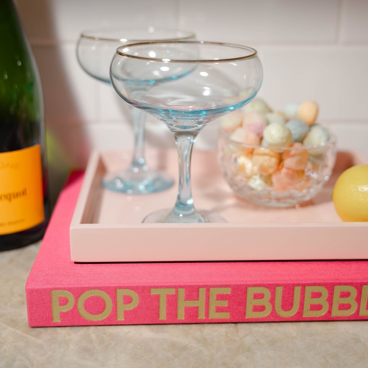 Blush Lacquered Classic Tray