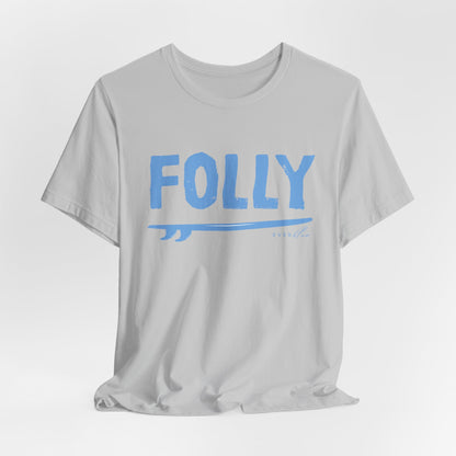 Folly Surf Graphic Tee — Coastal Blue Short Sleeve Shirt