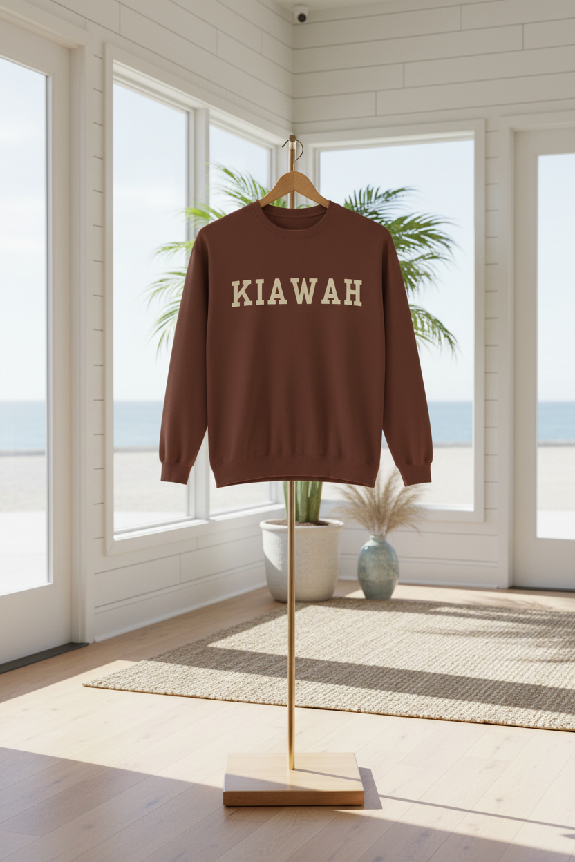 Coastal Collegiate Comfort: The Softstyle Kiawah Crewneck