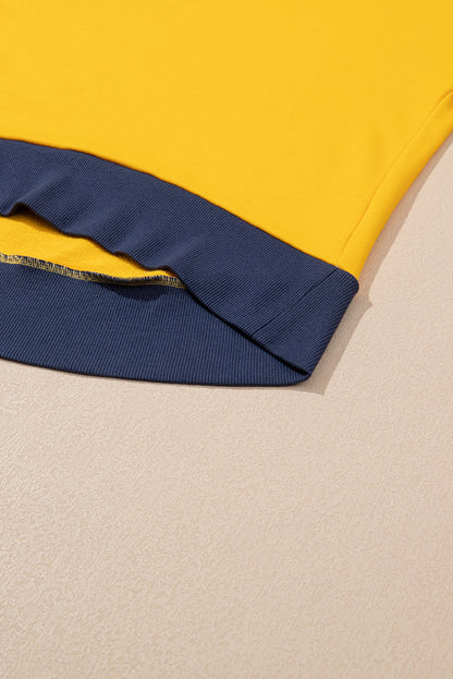 Colorblock Coastal Crewneck Sweatshirt – Yellow