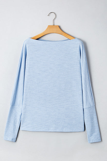Beau Blue Batwing Sleeve Top