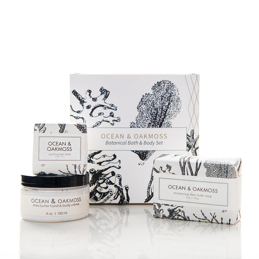 Botanical Bath & Body Gift Set - Ocean & Oakmoss