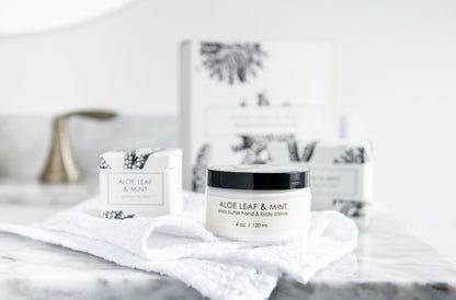 Botanical Bath & Body Gift Set - Aloe Leaf & Mint