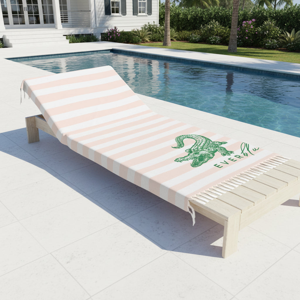 Boho Beach Boulder Cloth - Crocodile Design