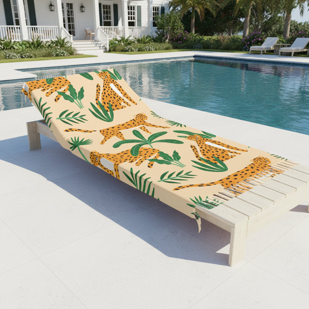Boho Beach Boulder Cloth - Jungle Cheetah Design