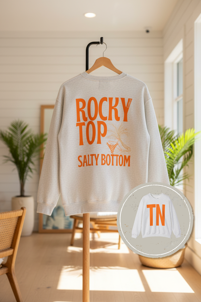 Rocky Top, Salty Bottom Crewneck – University of Tennessee Gameday