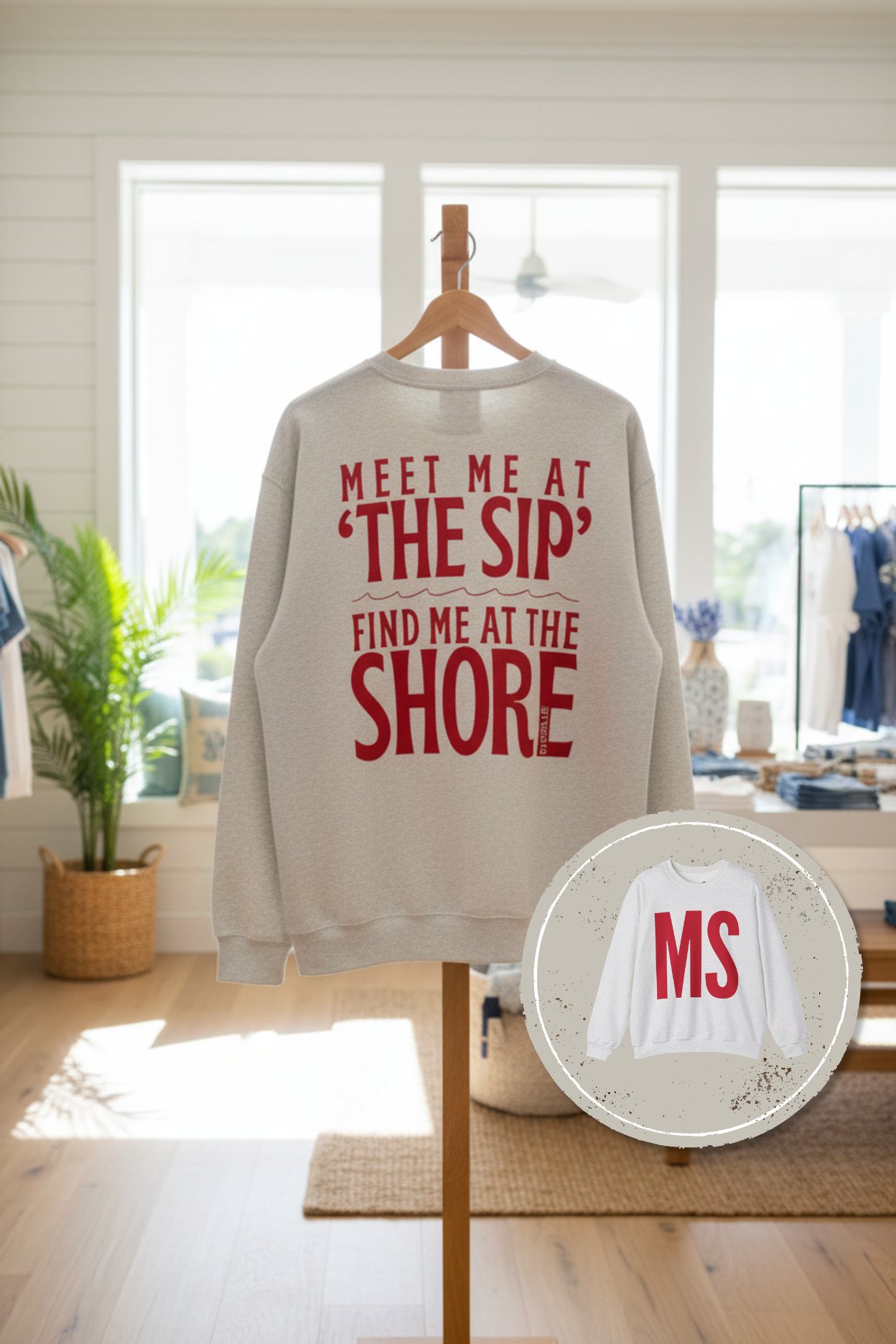 Meet Me at the Sip Crewneck – University of Mississippi Gameday
