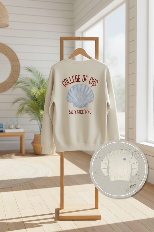 College of CHS Seashell Sweatshirt – Coastal Coquette Edition