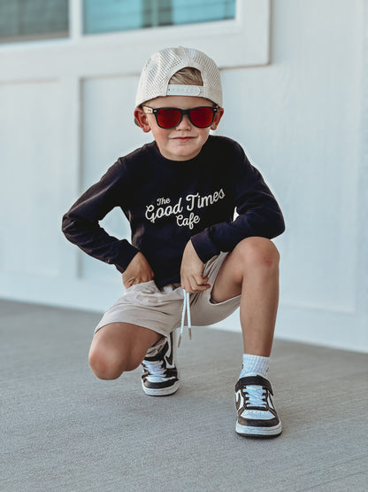 THE GOOD TIMES CAFE LONG SLEEVE - SOLID BLACK