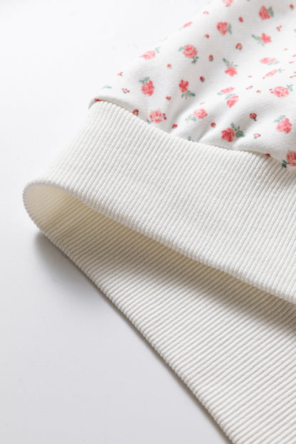 Pink Ditsy Floral Hooded Pant Set