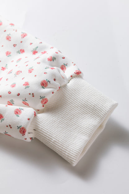 Pink Ditsy Floral Hooded Pant Set