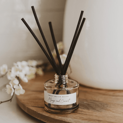 Mango and Coconut Tinted Glass Jar Reed Diffuser