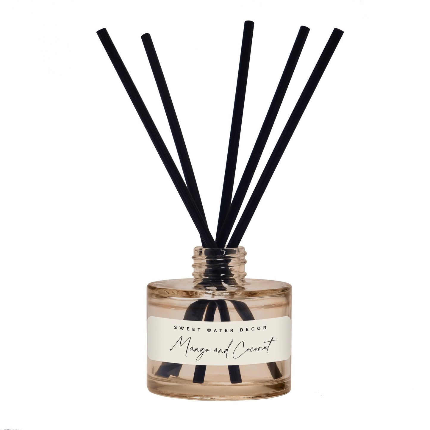 Mango and Coconut Tinted Glass Jar Reed Diffuser