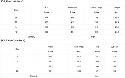 Sky Blue Corded Lantern Sleeve Top & Ruffled Mini Skirt Set