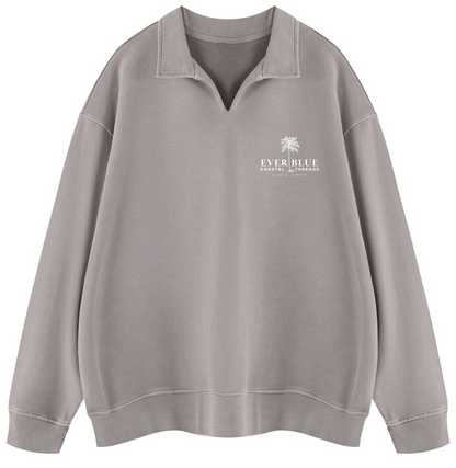 Everblue Surfboard Collared Sweatshirt - Palms
