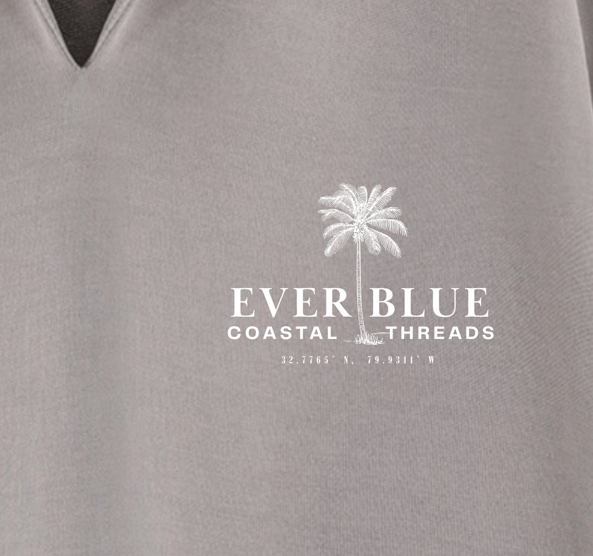 Everblue Surfboard Collared Sweatshirt - Palms