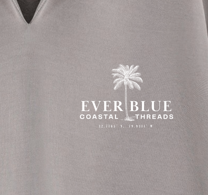 Everblue Surfboard Collared Sweatshirt - Palms