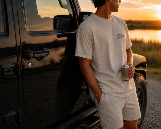 Vintage Washed Frayed Flag Tee X Charleston