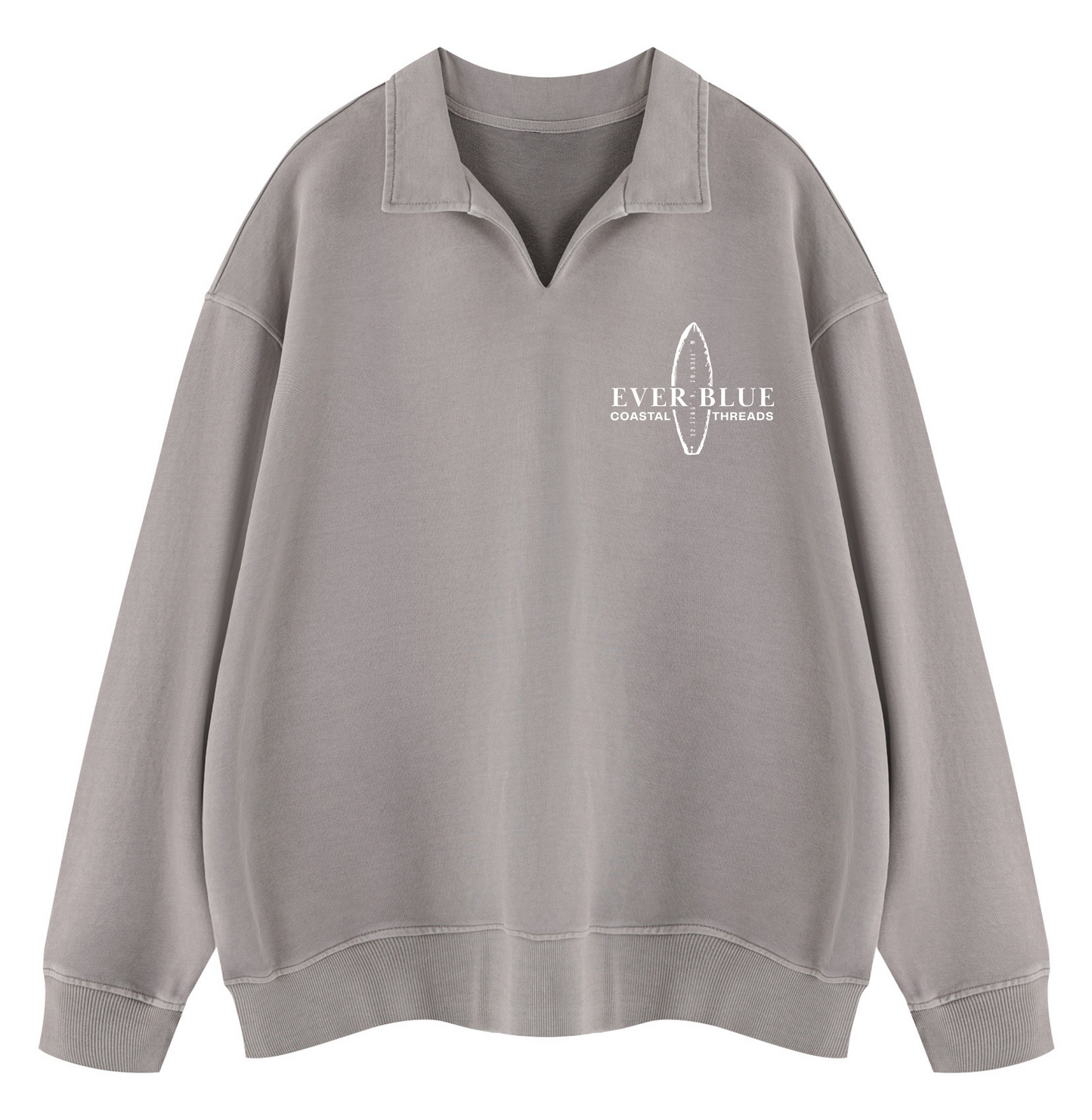 Everblue Surfboard Collared Sweatshirt