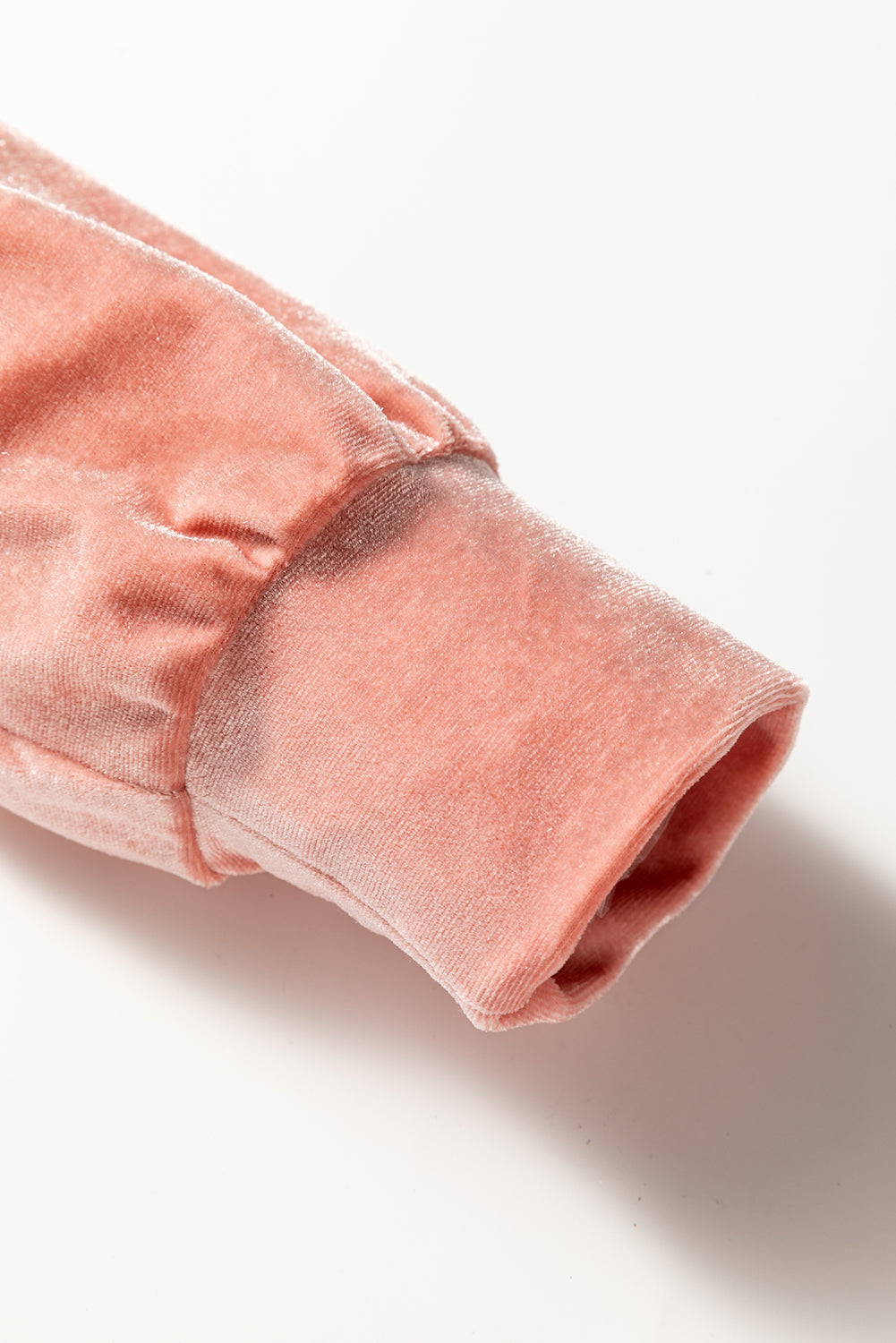 Peach Blossom Velvet Two Piece Pant Set – Zip Hoodie Wide Leg Lounge Set
