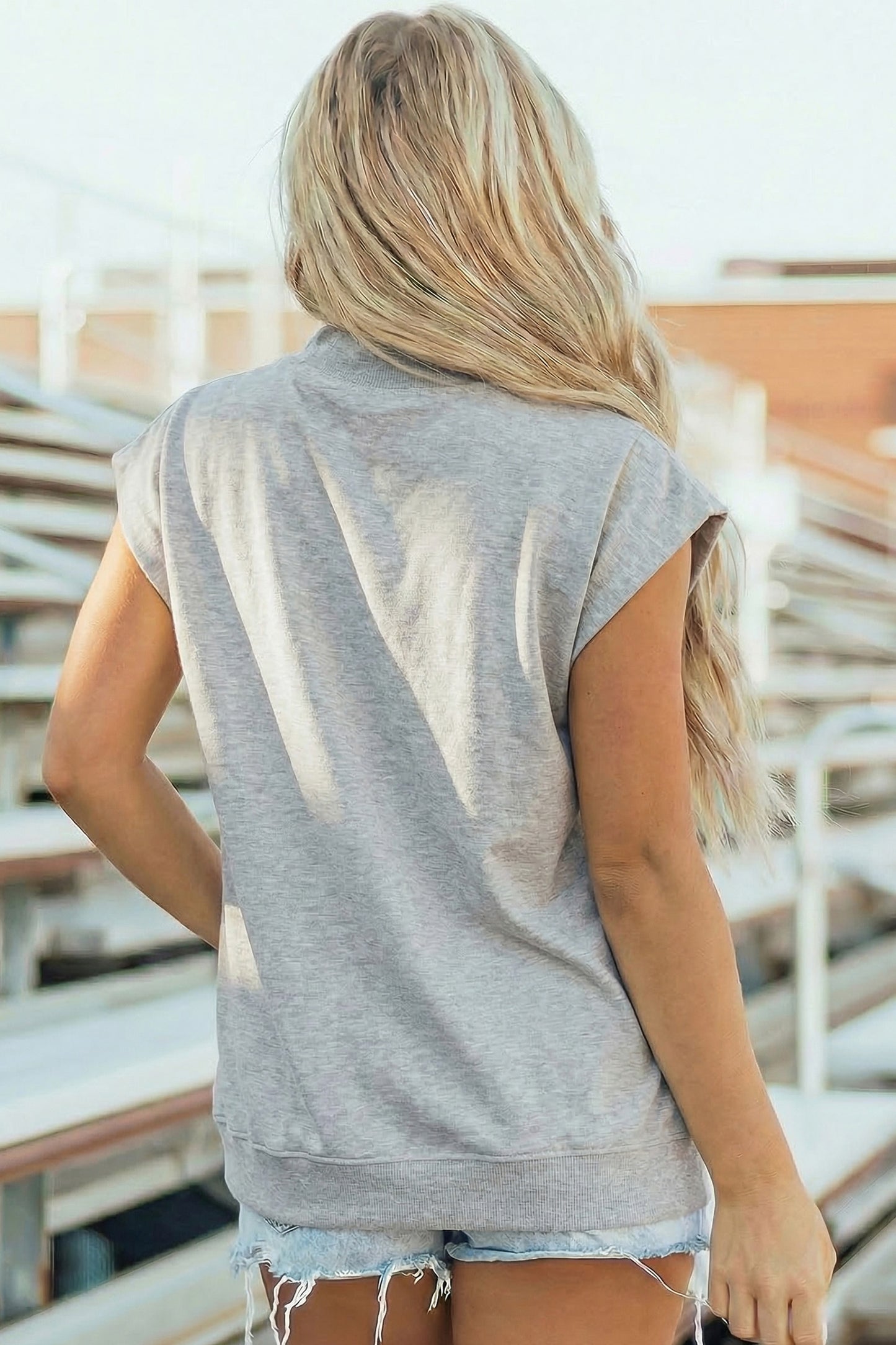 Mock Neck Top – Short Sleeve Pocket Tee