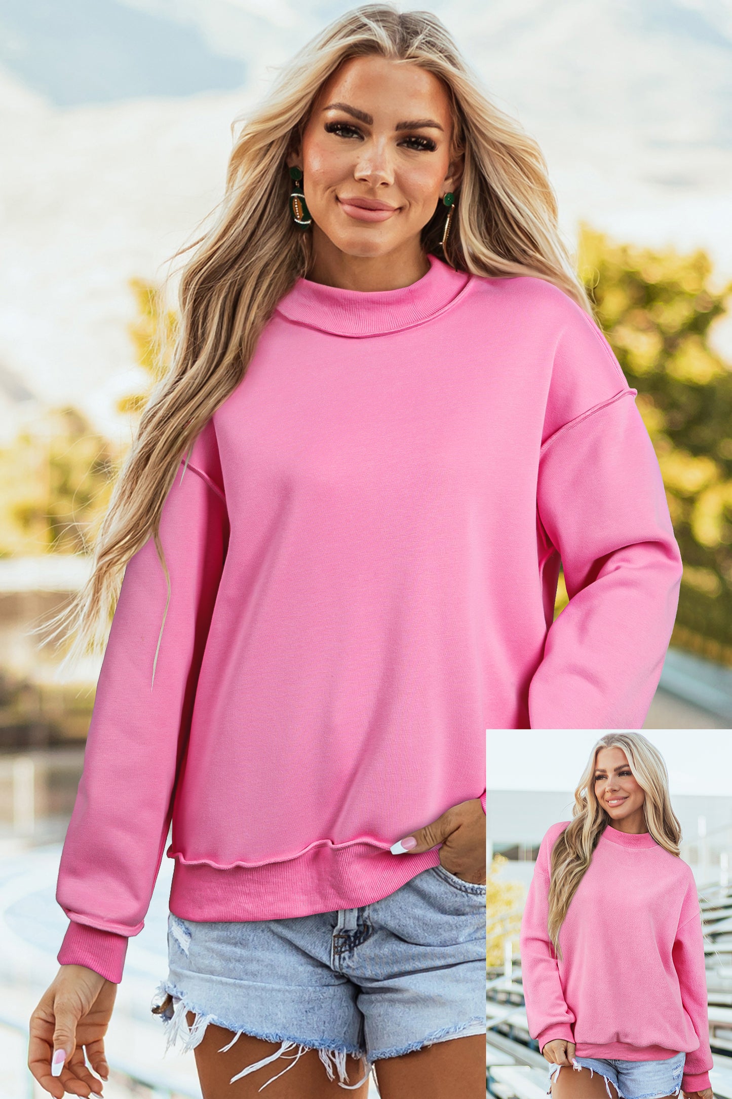 Reversible Mockneck Sweatshirt