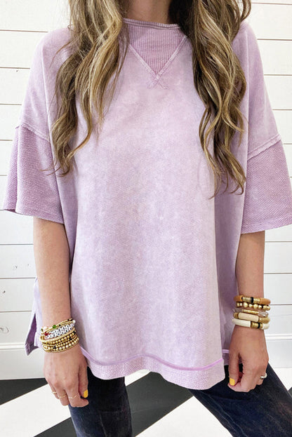 Mineral Wash Oversized Tee – Effortless Coastal Cool