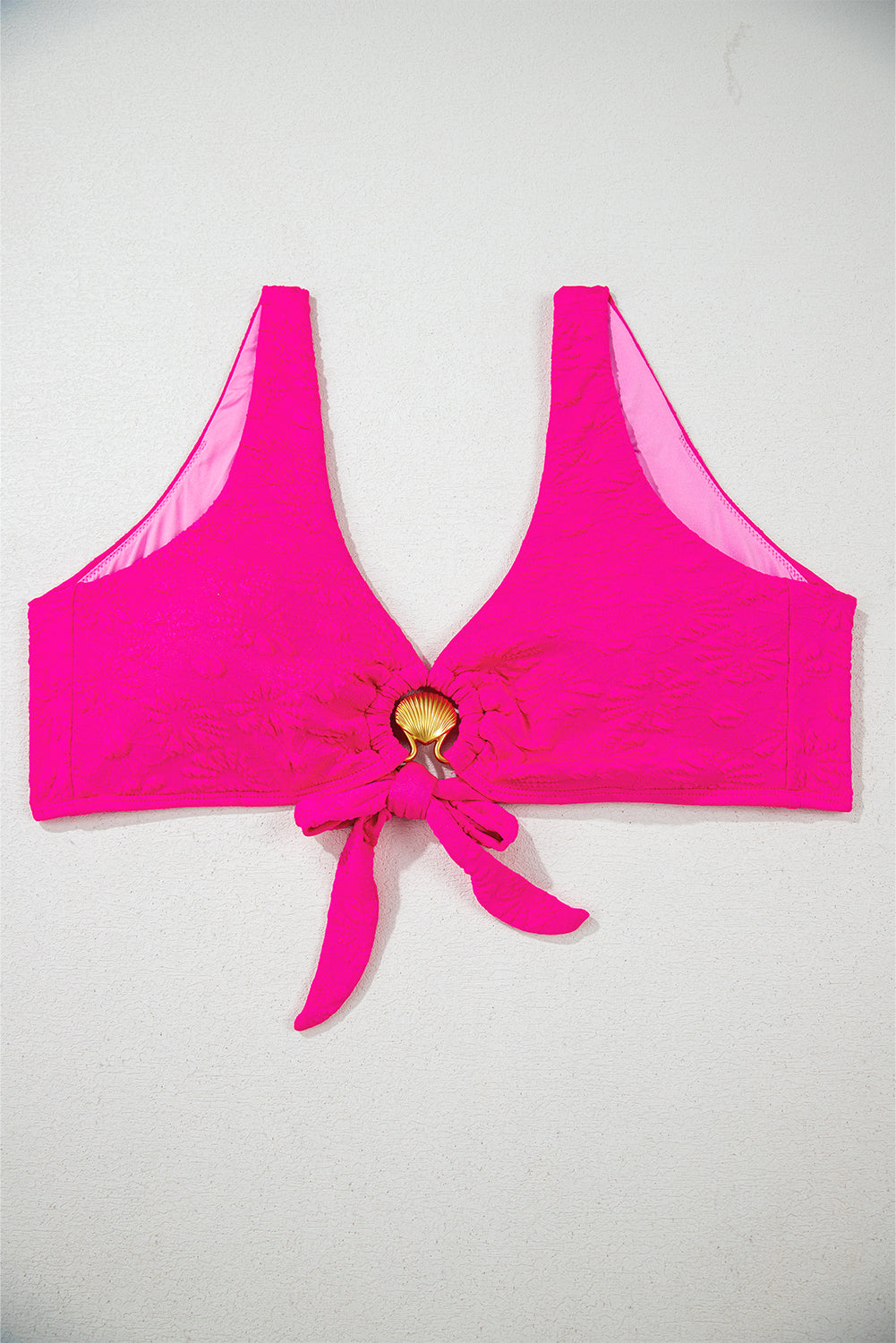 High Waist Bikini Set – Gold Shell Detail Swimwear