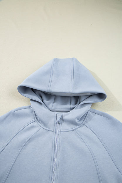 Half Zip Two Piece Pant Set – Hooded Pullover Lounge Outfit