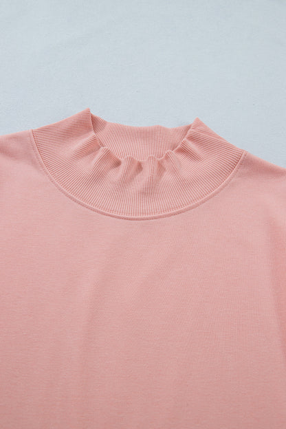 Mock Neck Top – Short Sleeve Pocket Tee