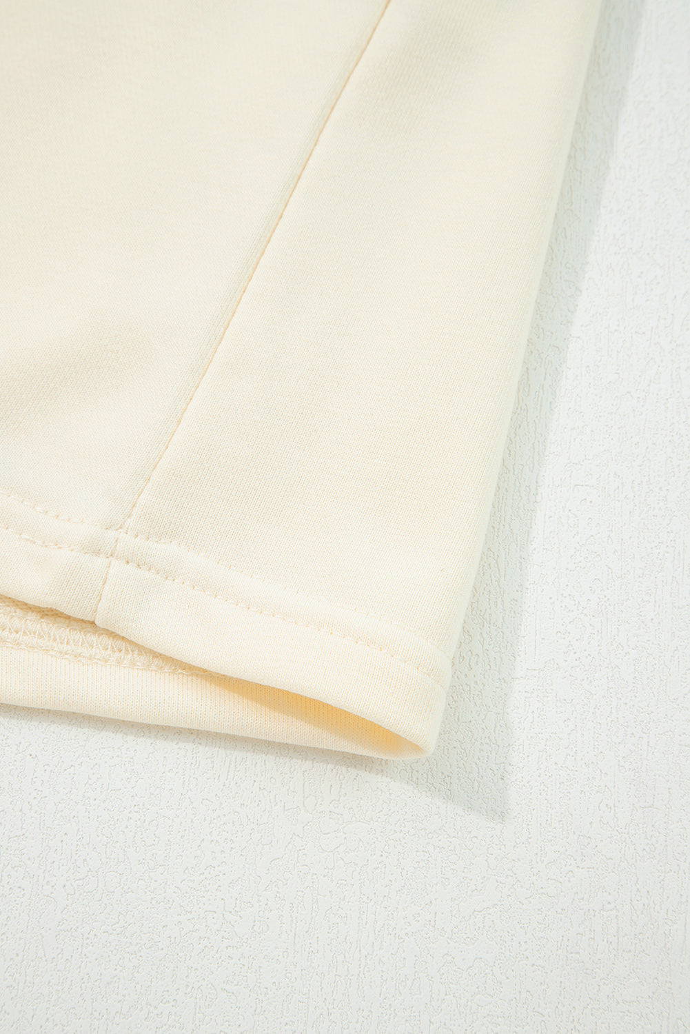 White Striped Collar Ruffle Sweatshirt