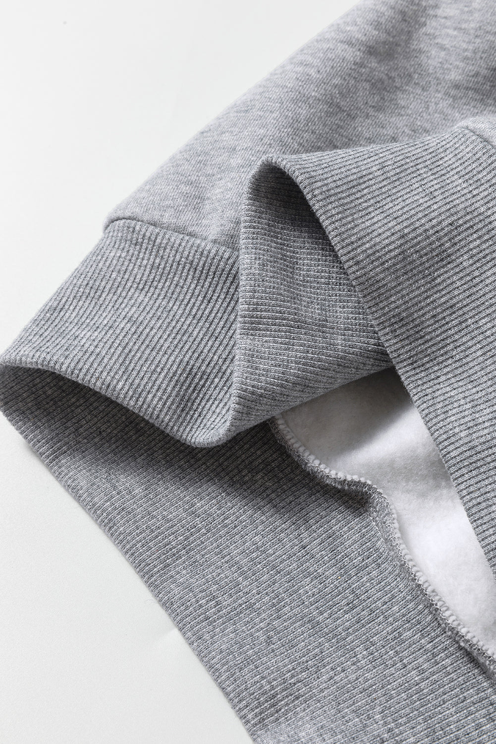 Coastal Activewear Set – High Waist Joggers & Long Sleeve Top, Gray