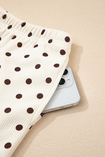 Polka Dot Waffle Lounge Set