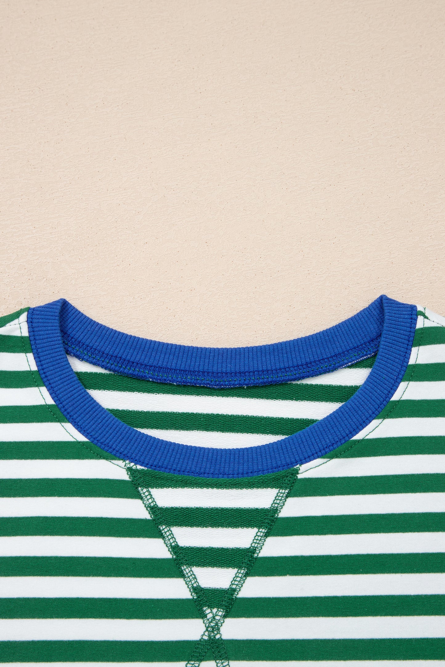 Stripe Terry Two Piece Short Set – Drop Shoulder Lounge Set