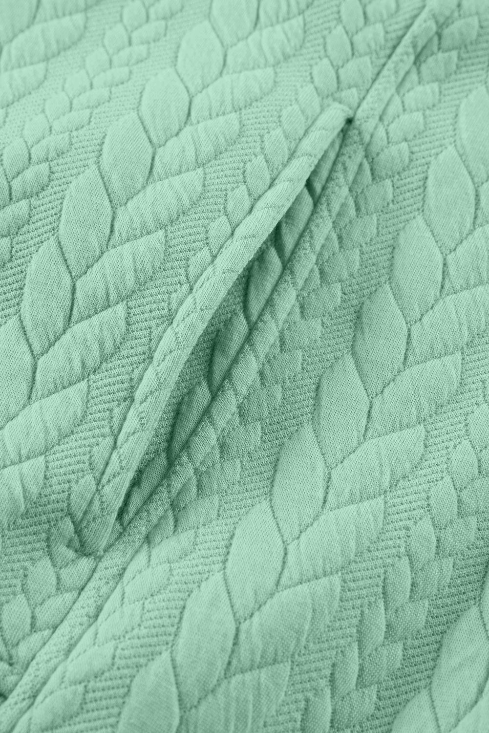 Moonlight Jade Cable Textured Hoodie – Oversized Cozy Sweatshirt