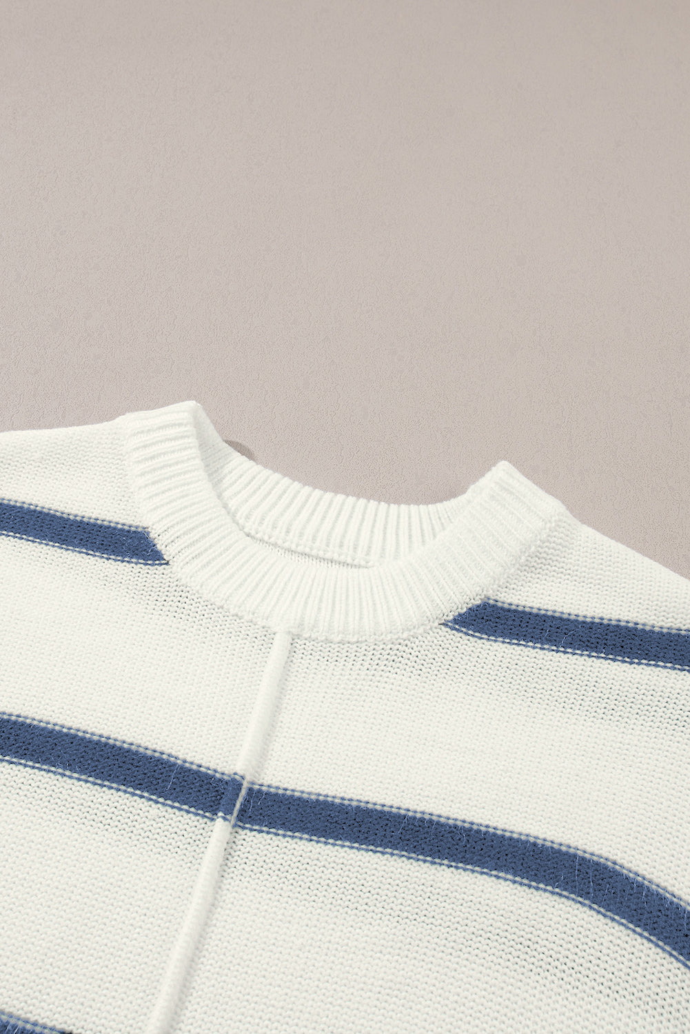 Striped Sweater Vest Tee – Sleeveless Batwing Knit Top