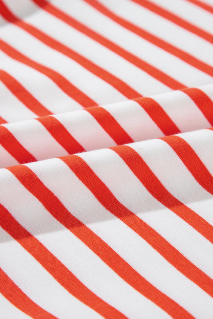 Stripe Colorblock Crewneck